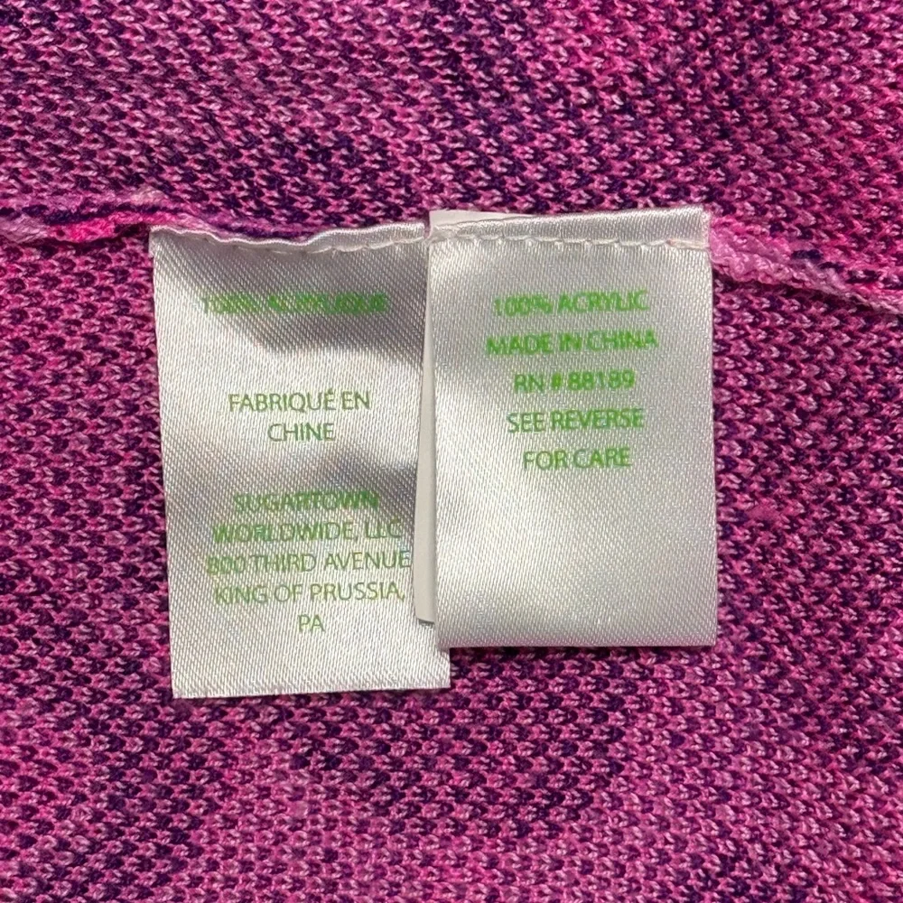 Lilly Pulitzer Pink Leopard Print V-Neck Sweater M - Picture 5 of 5